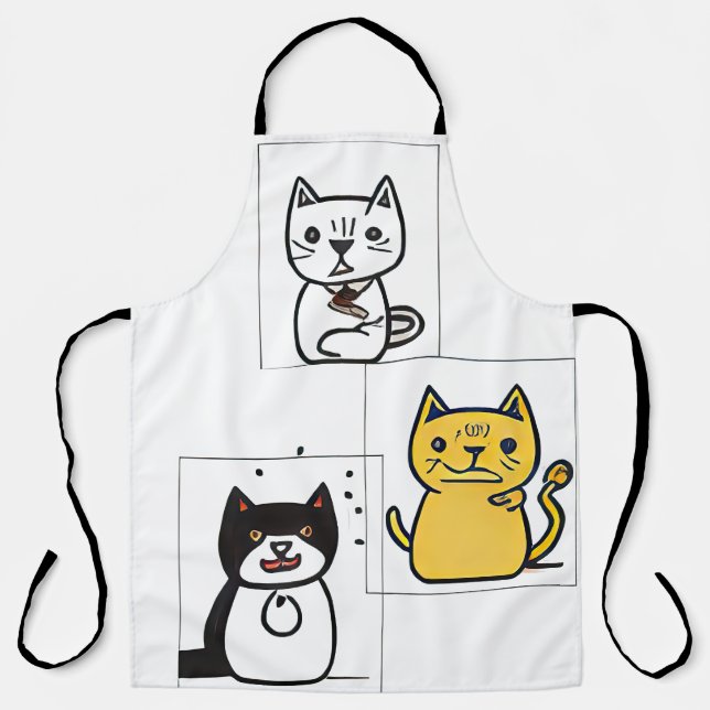 Cat Cartoon Schürze (Vorderseite)