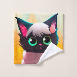 Cat Cartoon Waschlappen
