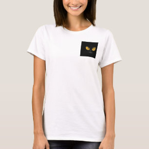 Cat Cat Eyes Mouth Wildlife Dunkelheit sehen T-Shirt