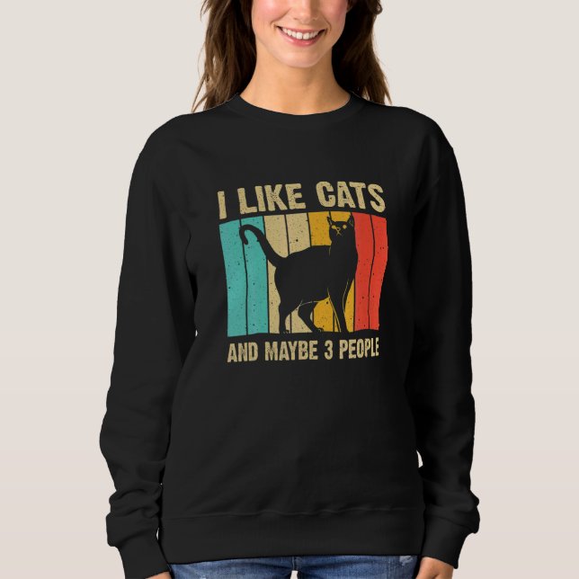 Cat Cat For Men Women Animal Introvert Sweatshirt (Vorderseite)