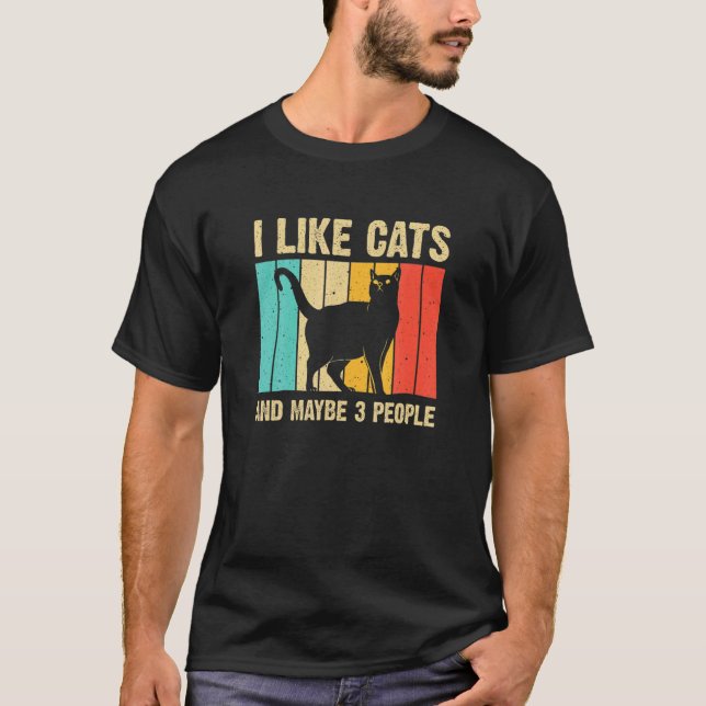 Cat Cat For Men Women Animal Introvert T-Shirt (Vorderseite)