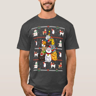 Cat Cat Tree Weihnachten T-Shirt