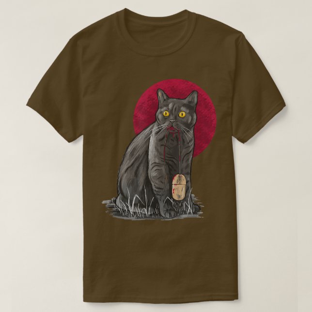 Cat Catch Mouse Funny Cat Lover Kitten Lover Beäng T-Shirt (Design vorne)