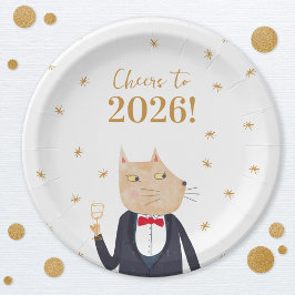 Cat Cheers to 2026 New Year Pappteller