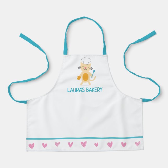 Cat Chef Apron for Kids Schürze (Vorderseite)