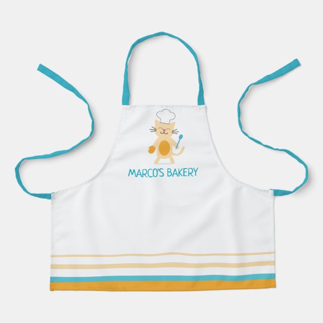 Cat Chef Apron for Kids Schürze (Vorderseite)