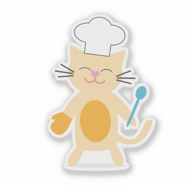 Cat Chef Sticker (Vorderseite)