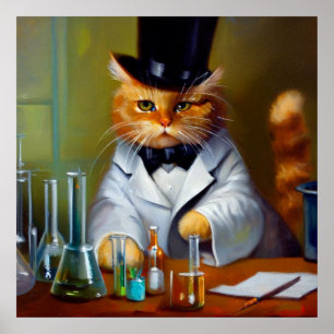 Cat Chemist Poster