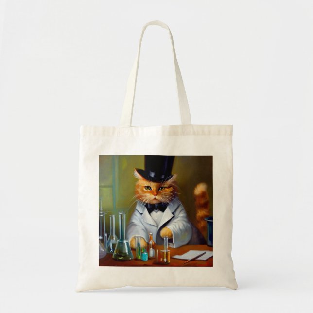 Cat Chemist Tragetasche (Vorne)