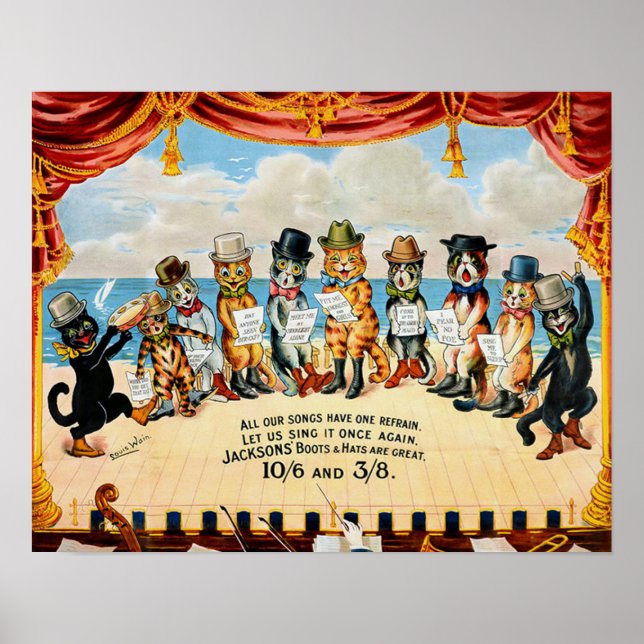 Cat Chorus, Louis Wain Poster (Vorne)
