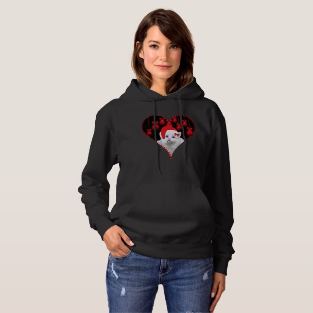 Cat Christmas - Adorable and Festive Feline Design Hoodie (Vorne ganz)