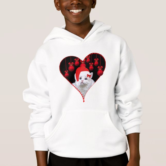 Cat Christmas - Adorable and Festive Feline Design Hoodie (Vorderseite)