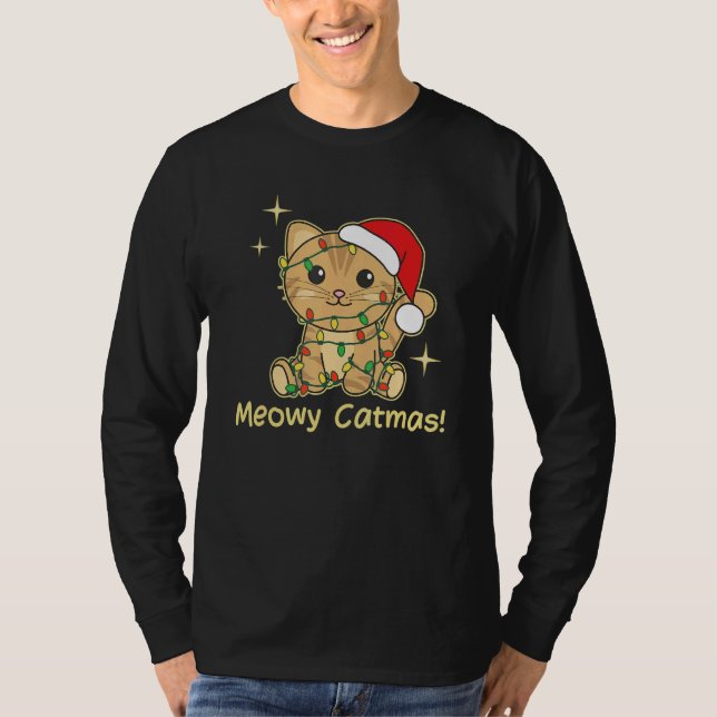 Cat Christmas Animals Cute Cats Meowy Catmas 2 T-Shirt (Vorderseite)