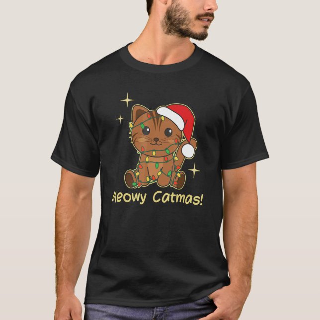 Cat Christmas Animals Cute Cats Meowy Catmas 7 T-Shirt (Vorderseite)