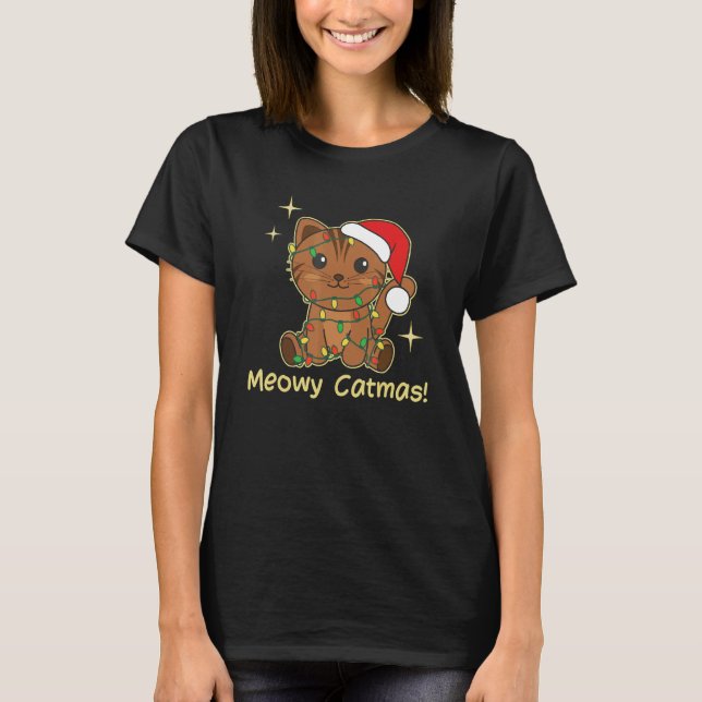 Cat Christmas Animals Cute Cats Meowy Catmas 7 T-Shirt (Vorderseite)