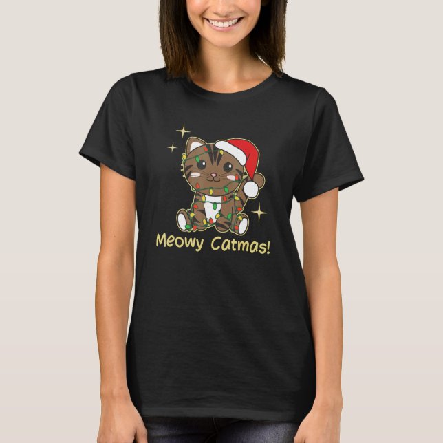 Cat Christmas Animals Cute Cats Meowy Catmas 8 T-Shirt (Vorderseite)