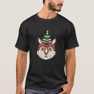 Cat Christmas Colorful Meow Kitty Cat Niedlich Cat T-Shirt
