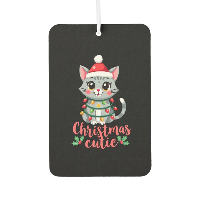 Cat Christmas Cutie Cats Christmas T-Shirt for Men Autolufterfrischer (Vorderseite)