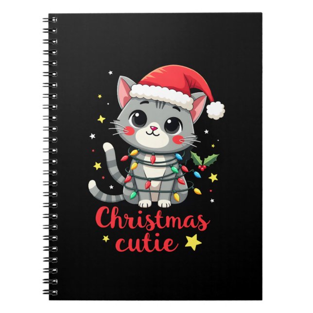 Cat Christmas Cutie Cats Christmas T-Shirt for Men Notizblock (Vorderseite)