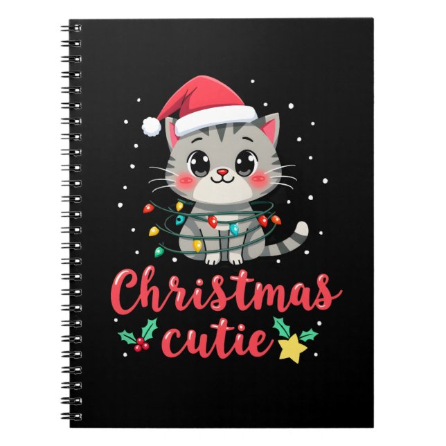 Cat Christmas Cutie Cats Christmas T-Shirt for Men Notizblock (Vorderseite)