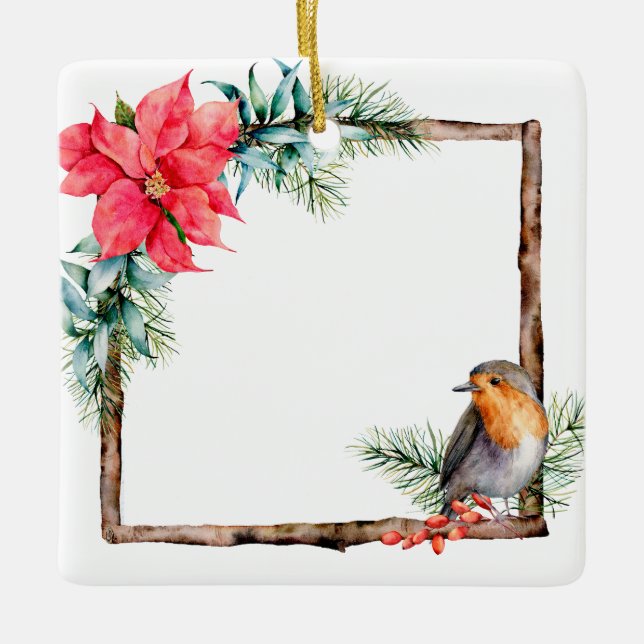 Cat Christmas Foto Keramikornament (Vorderseite)