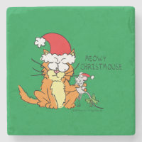Cat Christmas Funny Cartoon Niedlich Mouse