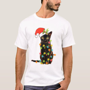 Cat Christmas Funny Meowy Weihnachtsbaum Katze T-Shirt
