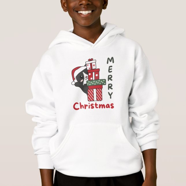 Cat Christmas Gift Winter Animals Cats Hoodie (Vorderseite)