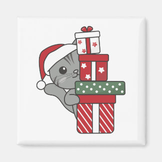 Cat Christmas Gift Winter Animals Cats Magnet