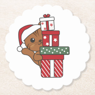 Cat Christmas Gift Winter Animals Cats Untersetzer