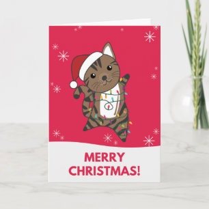 Cat Christmas Snow Winter Animals Cats Card Karte