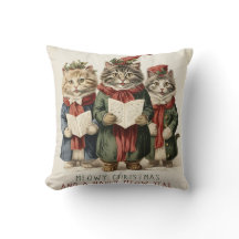 Cat Christmas Throw Kissen