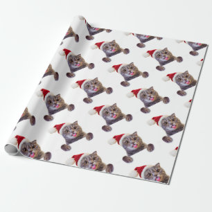 Cat Christmas Tongue Geschenkpapier