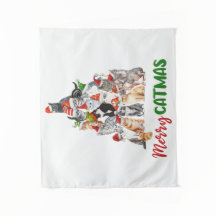 Cat Christmas Tree Cat Lover Weihnachtsfeiertag