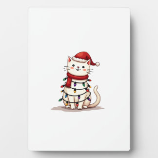 Cat Christmas Tree Christmas (1) Fotoplatte