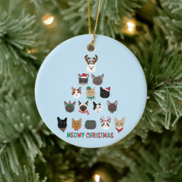 Cat Christmas Tree Keramik Ornament