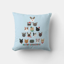 Cat Christmas Tree Kissen