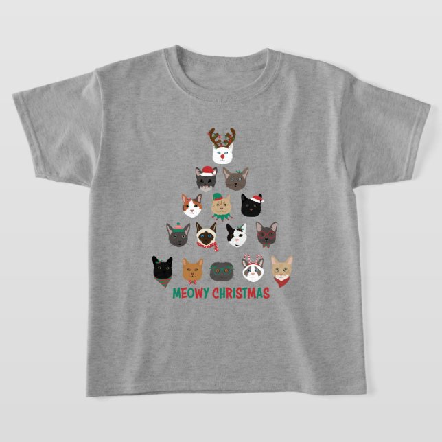 Cat Christmas Tree T-Shirt (Ablage )