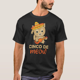 Cat Cinco De Meow Mexican Sombrero Cats T-Shirt