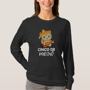 Cat Cinco De Meow Mexican Sombrero Cats T-Shirt