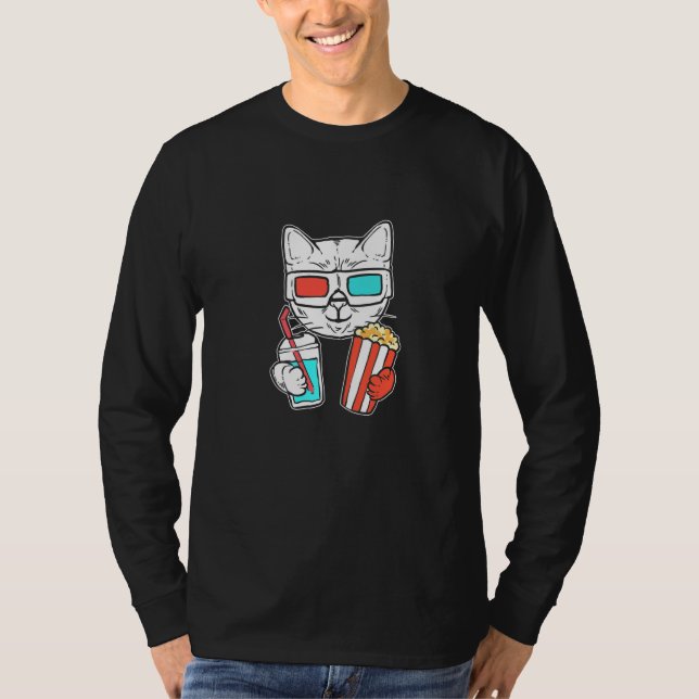 Cat Cinema Foodie   T-Shirt (Vorderseite)