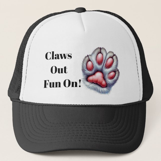 Cat Claw Hat – Cute & Fun Truckerkappe (Vorderseite)