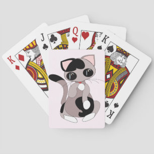 Cat Cleaning Pink Playing Cards - Anpassbar Spielkarten