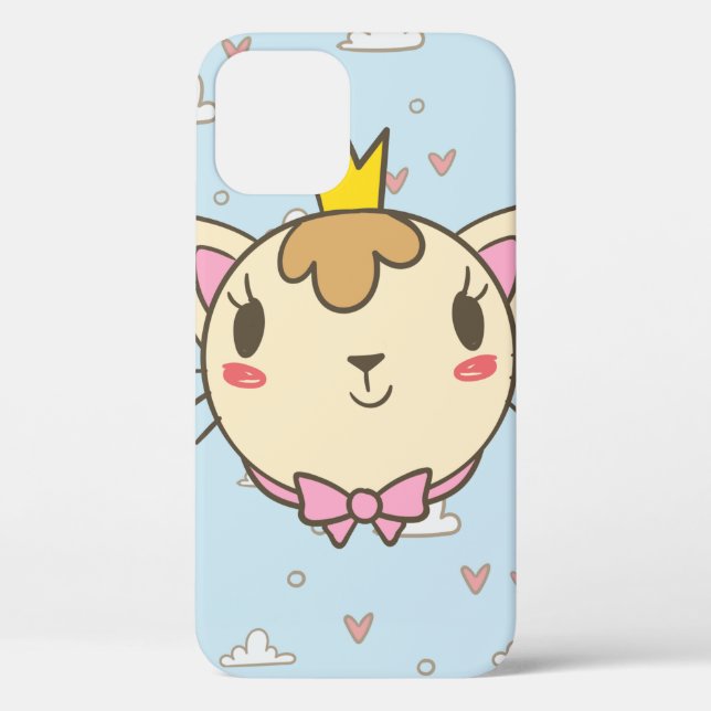 Cat Cloud Herz Textur Kitten Case-Mate iPhone Hülle (Rückseite)