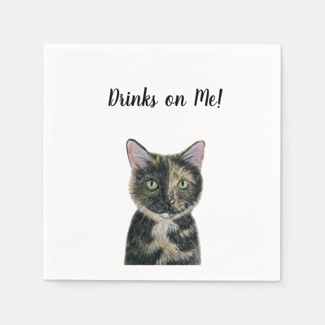 Cat Cocktail Napkins Serviette (Vorderseite)