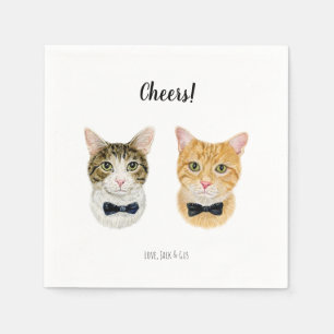Cat Cocktail Napkins Serviette