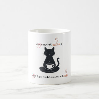 Cat + Coffee = Claws” Minimalist Design Kaffeetasse