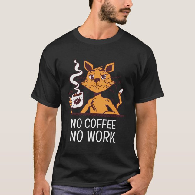 Cat Coffee  Coffee Bean Men Women T-Shirt (Vorderseite)