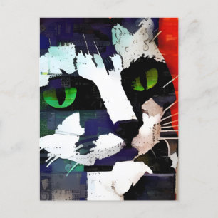 Cat Collage Postcard Postkarte