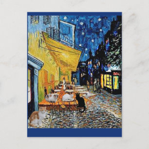 Cat Colony, Van Gogh Cafe Terrasse Parody Postkarte